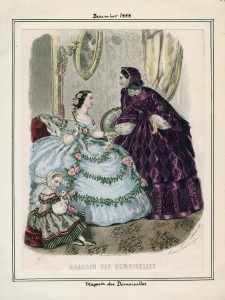 1858. evening and day dress, Magasin des Demoiselles, December