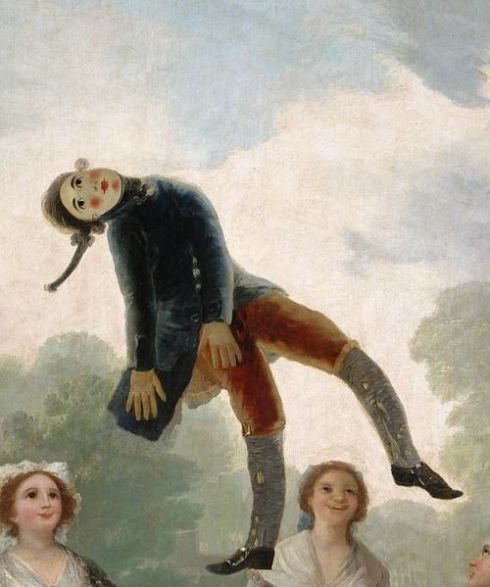 1791-92. The Straw Manikin (la Marioneta) by Francisco Goya, detail