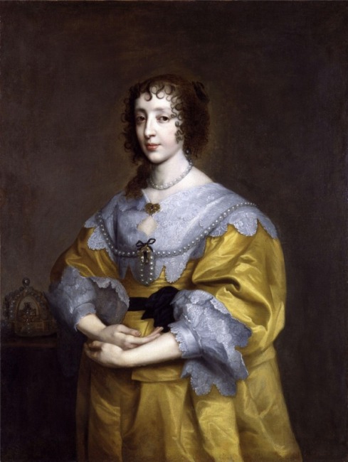 1635. Anthony van Dyck - Portrait of Queen Henrietta Maria